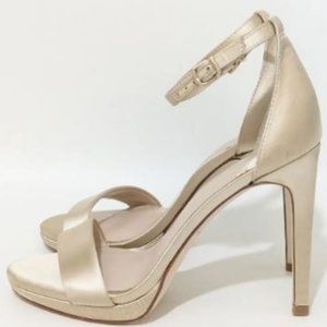 Antonio Melani Paislee Satin Ankle Strap Platform Dress Sandals